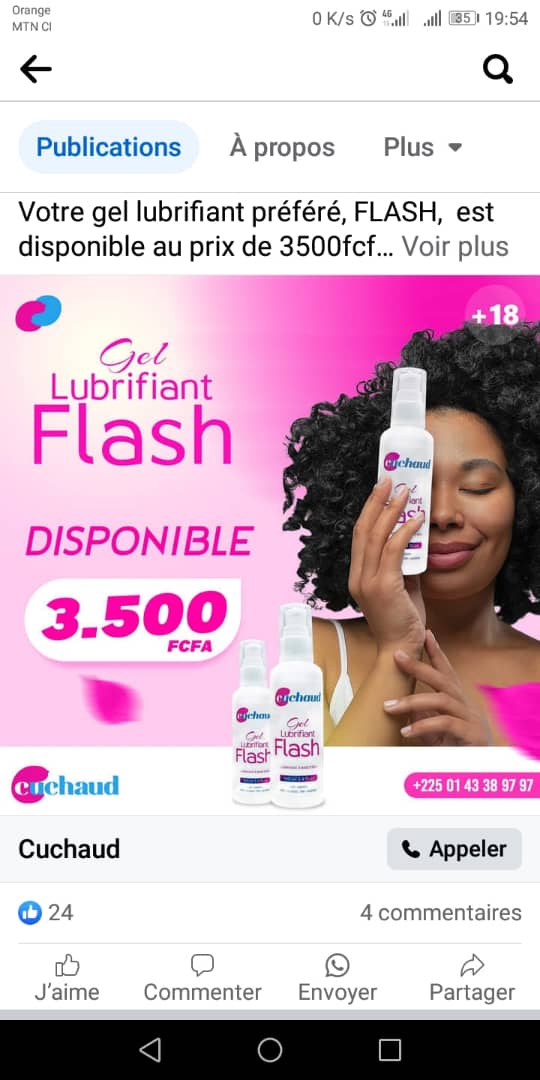 Cuchaud01's tweet photo. Gel lubrifiant flash disponible partout en Côte d ivoire. https://t.co/IkctiiF3Ja