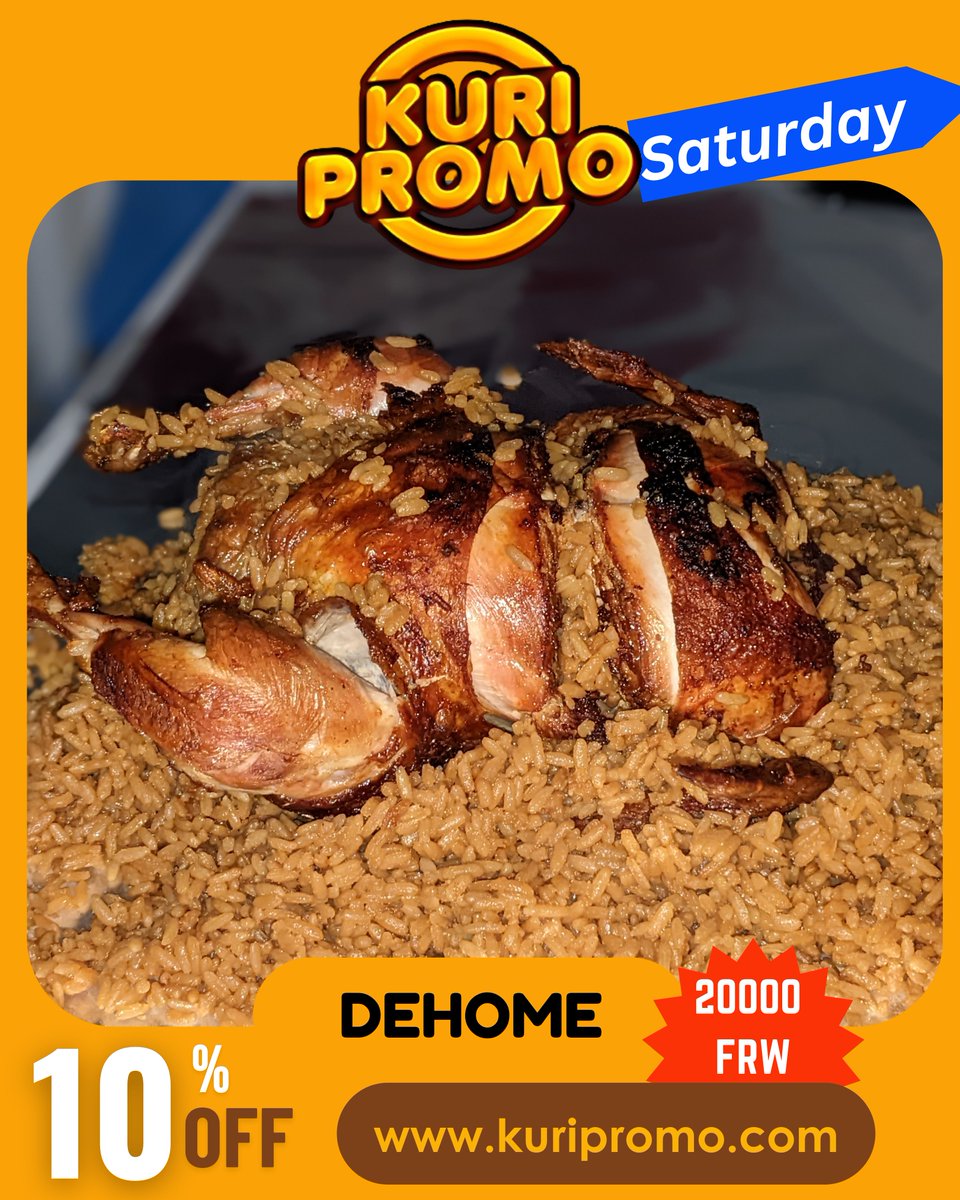KuriPromo's tweet photo. Save up to 50% on food and drinks at https://t.co/VuVJLt1xzW! Discover exclusive weekend deals at top restaurants in Rwanda. #KuriPromo has unbeatable offers all days of week.
 #KuriPromo #WeekendDeals #FoodDiscounts #KigaliDining #Promotion https://t.co/rJtZhpu5xK