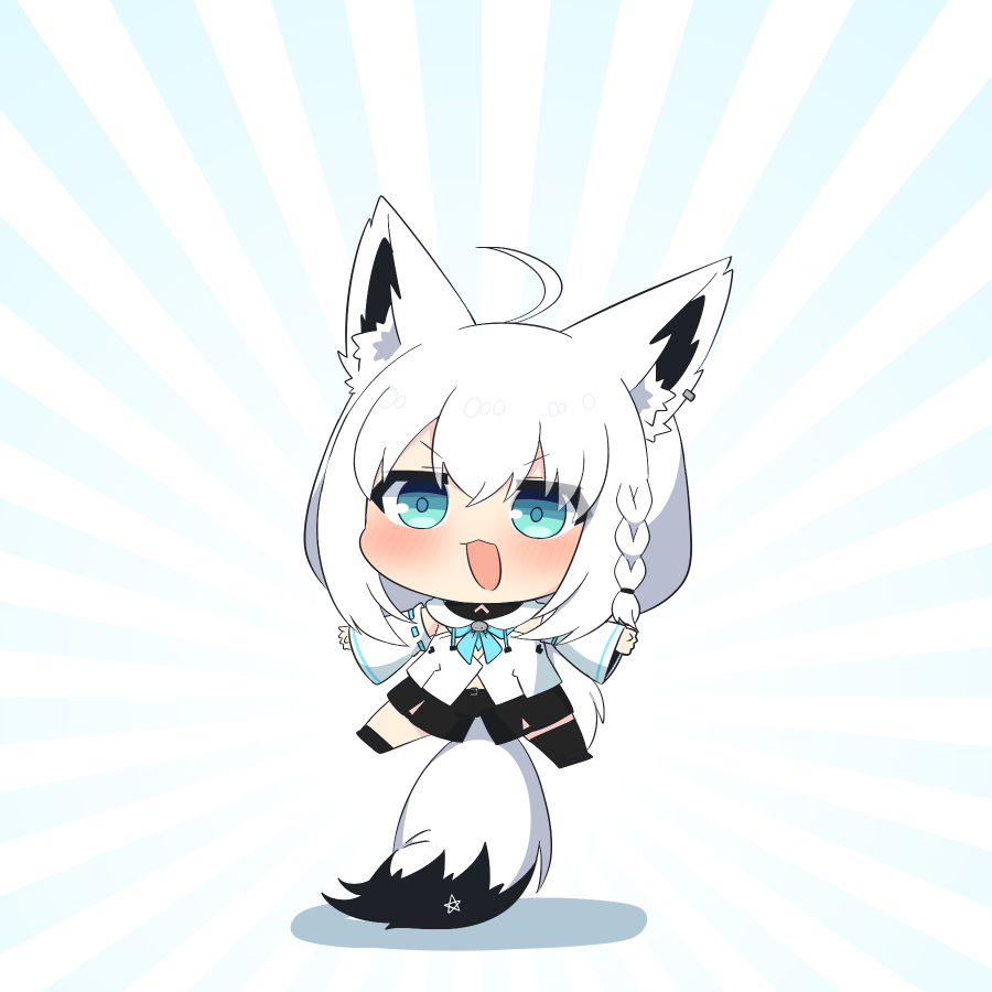 フブキ「立てる! #絵フブキ 」|トゥーミのイラスト