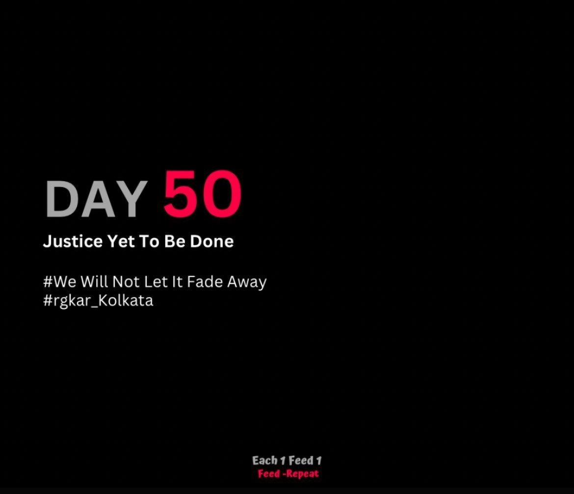 Justice delayed is Justice denied!!!
#RGKar #Day50 #Kolkata