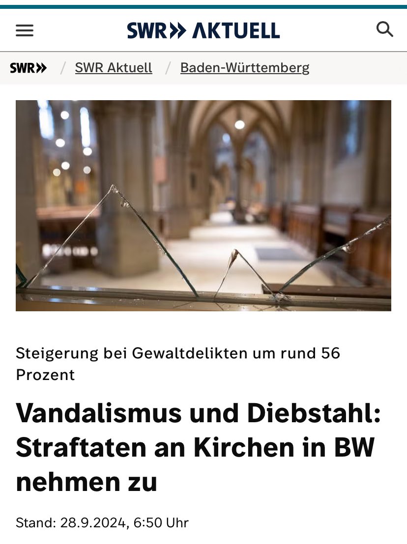 MGGA2021h's tweet photo. Es hat ja nichts mit dem Islam zu tun. 
Und außerdem sind AfD’ler in Kirchen ja mittlerweile unerwünscht. 
Dann müssten doch die Straftaten ja bald wieder sinken. 
#Allahjulia https://t.co/mTR8hjms6k