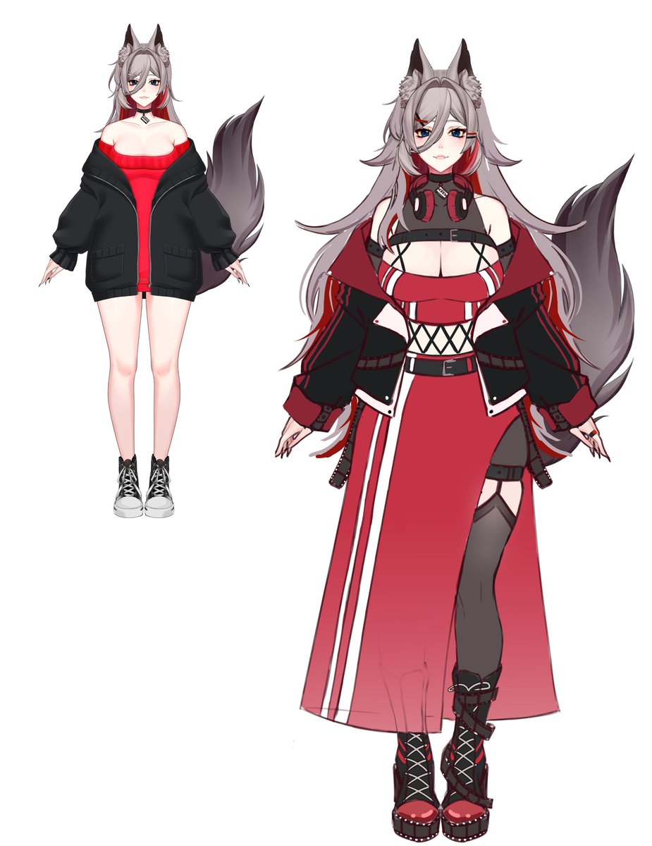 mokimioki's tweet image. Some redesigns for vtubers