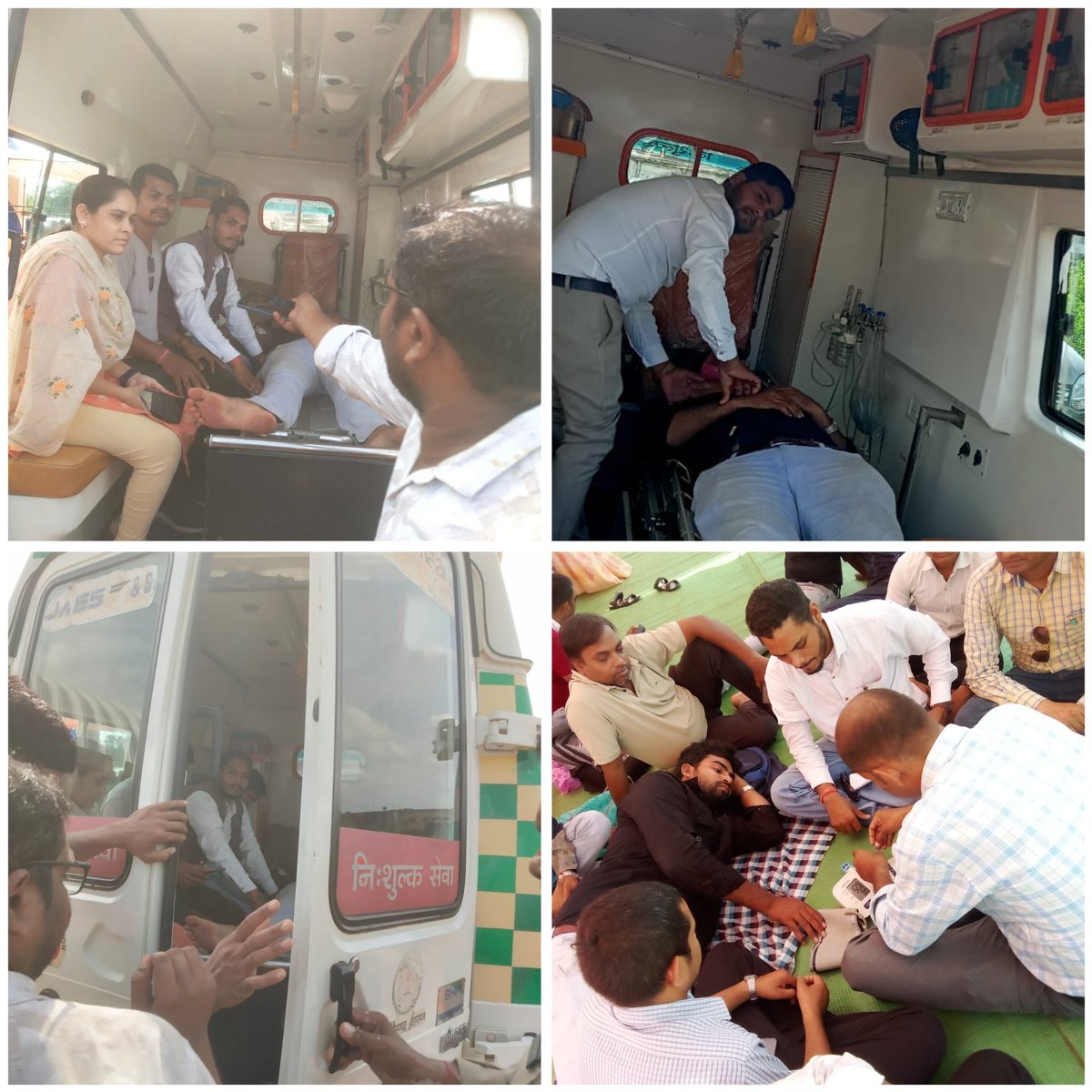 33000 शिक्षक भर्ती की मांग को लेकर आमरण अनशन में बैठे अभ्यर्थी की बिगड़ी तबियत,स्वास्थ्य केंद्र में कराया गया भर्ती।प्रदेश के मुख्यमंत्री जी अपने निर्णय शक्ति को पहचानिए और, अपनी है हठ धर्मिता को छोड़कर विधानसभा में घोषित 33000 शिक्षक भर्ती को जल्द जारी करें।
