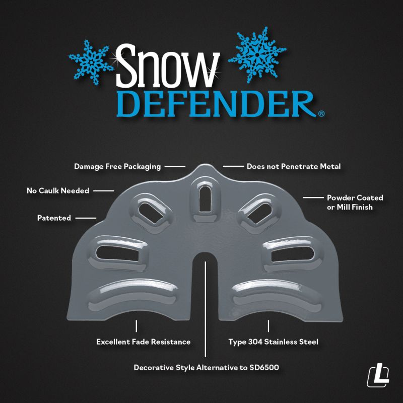 LevisBuildComp's tweet image. Introducing the Snow Defender® 7500 DECO™—a color-matched, 304 stainless steel snow guard with a classic design. Its strong, embossed cutouts and non-piercing clamping ensure durability on most standing seam roofs. Available in 40+ colors! #SnowGuard #RoofingSolutions