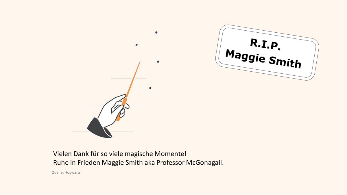 Vielen Dank für so viele magische Momente!

Ruhe in Frieden Maggie Smith

#MaggieSmith #ProfesorMcGonagall #HarryPotter