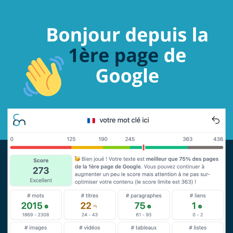 SERPmantics's tweet photo. 🎯 Vos contenus n'atteignent pas la 1ère page Google ?
Il est temps d'optimiser vos contenus SEO avec la bonne sémantique ! 🚀

Avec SERPmantics, rédigez vos contenus avec exactement les mots que Google attend et grimpez dans les résultats de recherche.

Essayez gratuitement 👇