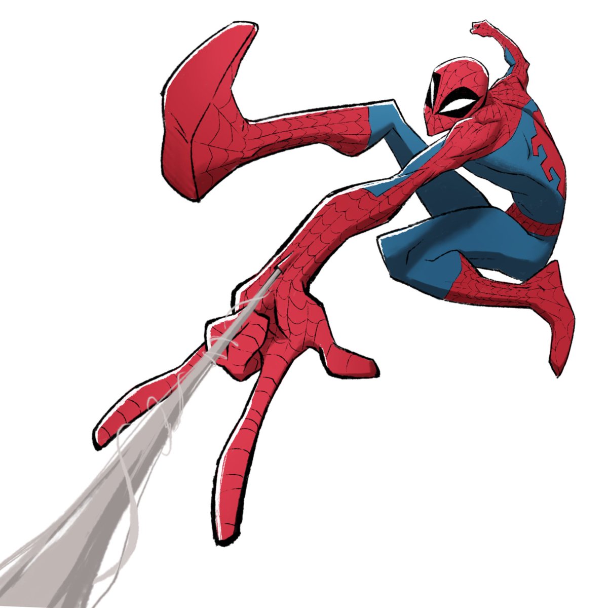 A spidey I drew for Oz Comic Con earlier in the year! 🕷️🕸️