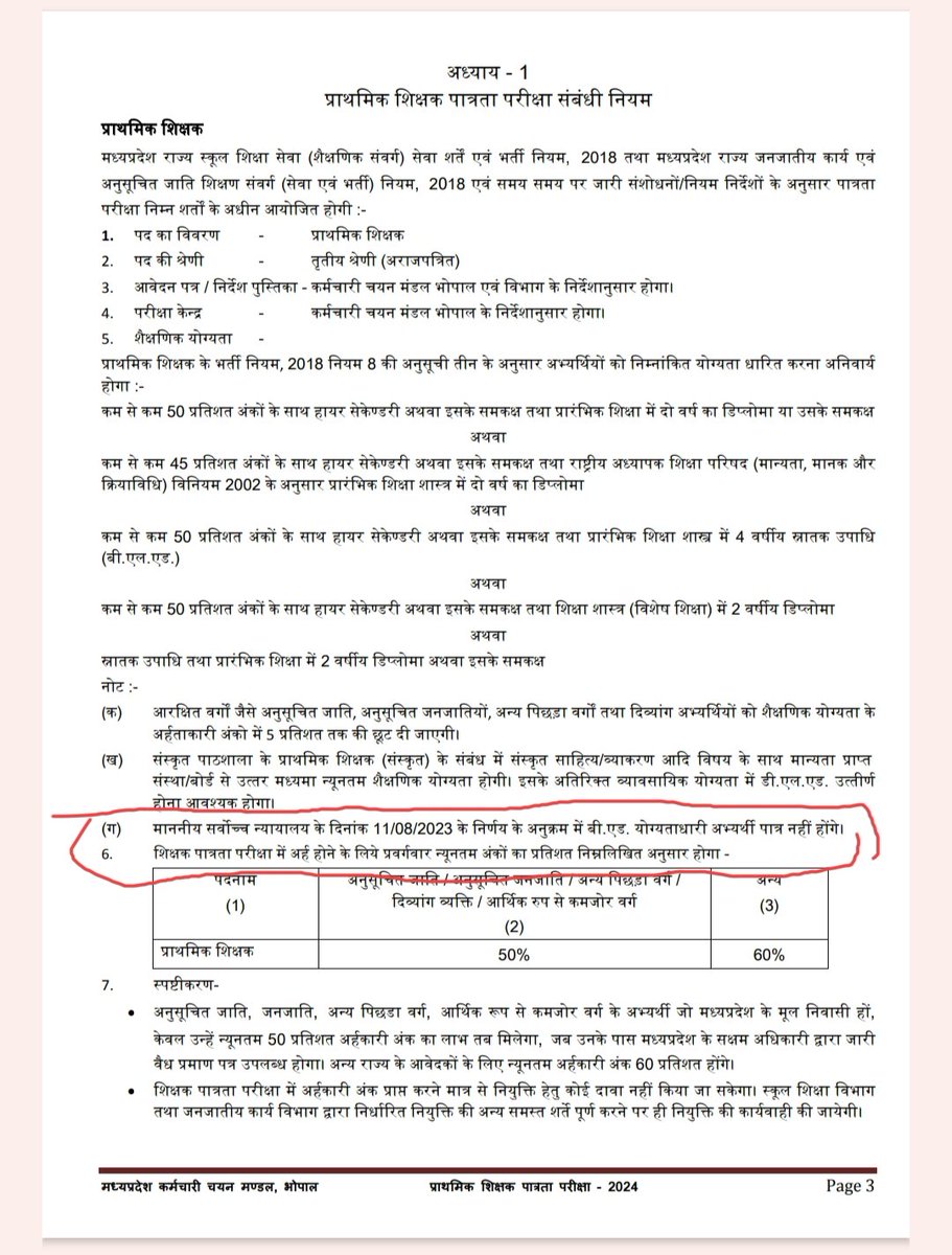 <a href="/schooledump/">School Education Department, MP</a> जिस तरह नोटिफिकेशन मे Bed को अमान्य किया गया है SC के फैसले के बाद।
ठीक उसी तरह NIOS Deled को भी नोटिफिकेशन मे साफ साफ अमान्य लिखना चाहिए, क्योकि NIOS डिप्लोमा भी माननीय SC ने रद्द कर दिया।
आखिर बार बार गलत नियम क्यों बनाये जाते है 
<a href="/udaypratapmp/">Uday Pratap Singh</a> <a href="/BJP4MP/">BJP Madhya Pradesh</a> <a href="/PEB_Bhopal/">Madhya Pradesh Employees Selection Board Bhopal</a>