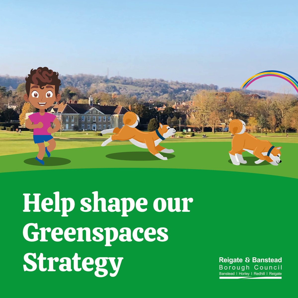 reigatebanstead's tweet photo. There's one day left to tell us what you enjoy about our green spaces and how we can improve them to help shape our Greenspaces strategy. The survey closes at 5pm on Sunday 29 September. Visit the link in first comment to find out more and have your say: https://t.co/cGFU1Ul5F3