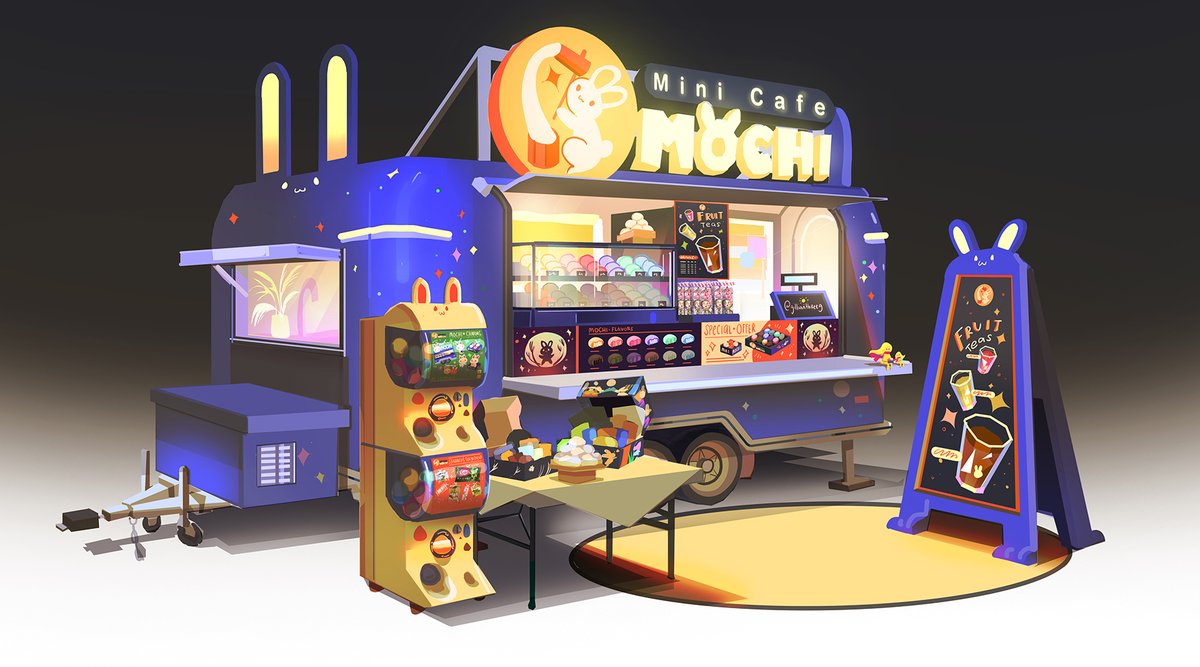 gillianthreeG's tweet photo. A mini mochi cafe, inspired by Tsukimi, a moon-viewing season 🐰🌕 https://t.co/DnOP3alwXg