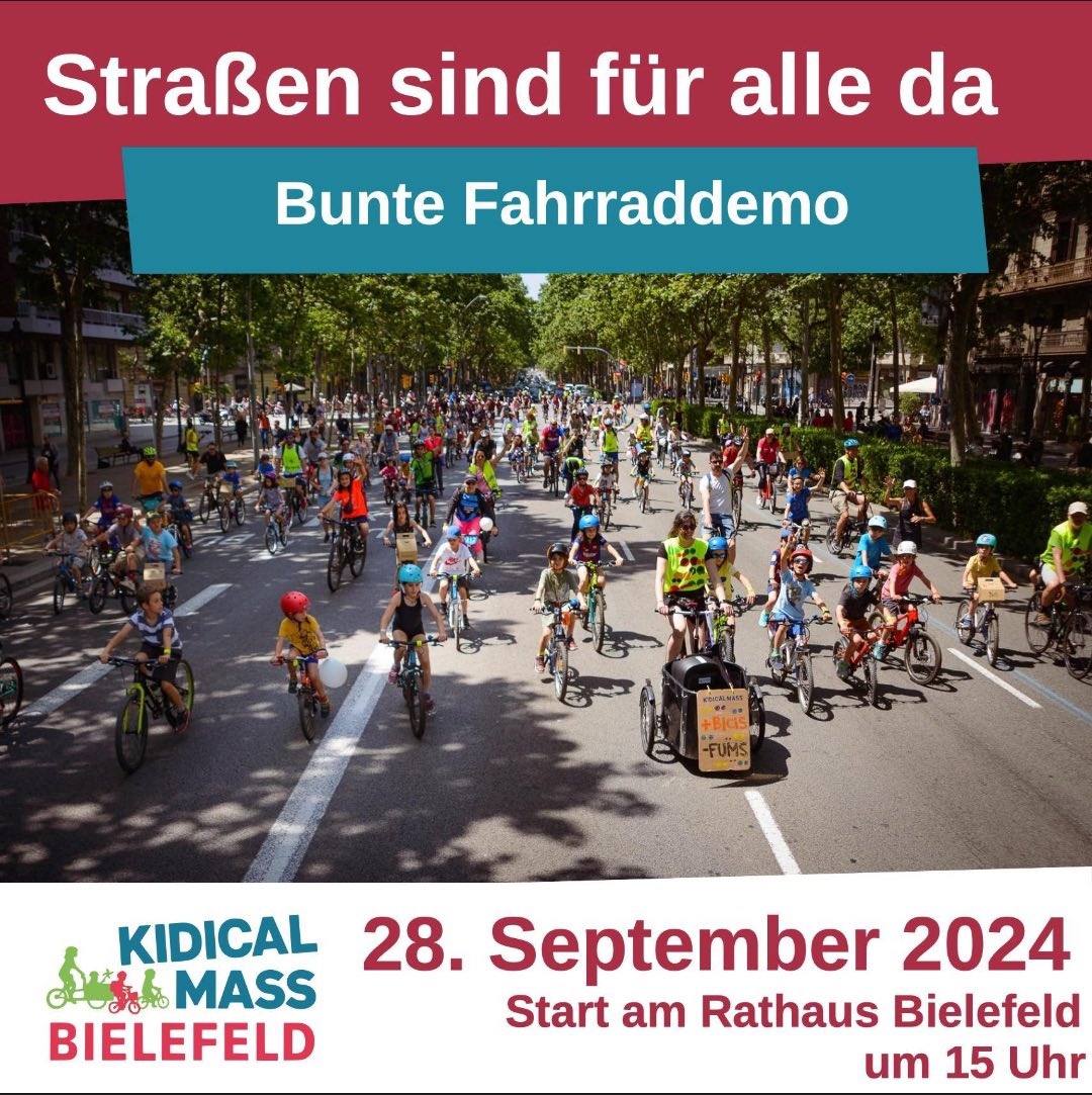 Gleich geht’s los! Alle bereit? #Kidicalmass #Straßensindfüralleda #fahrrad #visionzero
