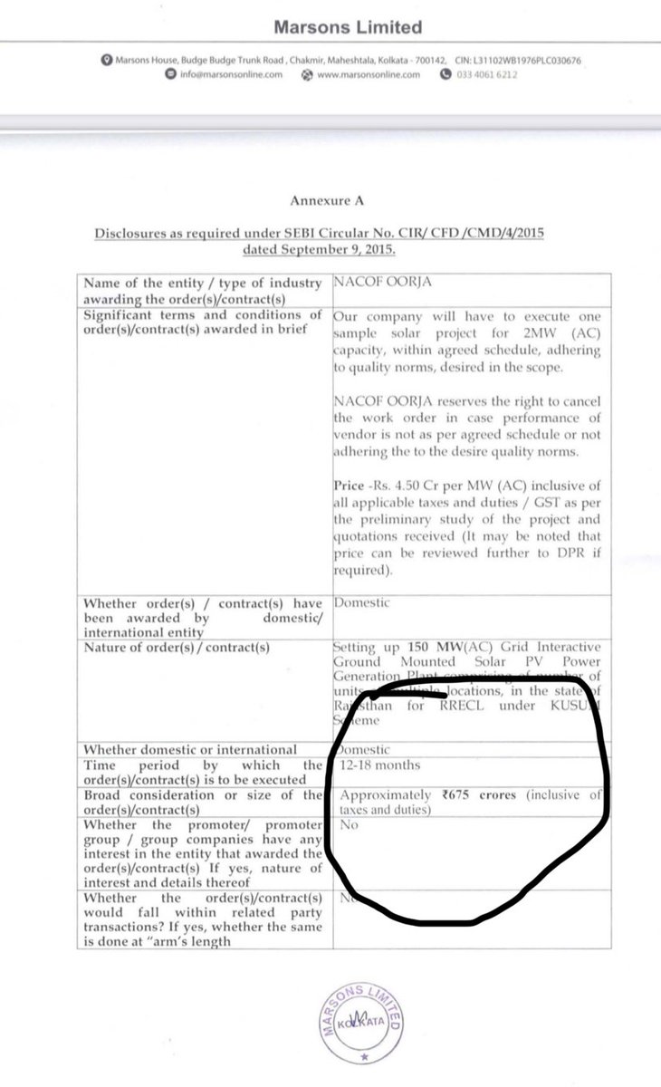 Prince_0851's tweet image. If you are a trader then #Marson might be a risky bet for short term of (1-2)months but if going to play a Long Term (1-2 Yrs)then simple do a math based on Q1/25 result for PAT to next 4-6 Qs for 675 Cr order,keeping an OPM of (16-18)% which may up in the coming Qs.