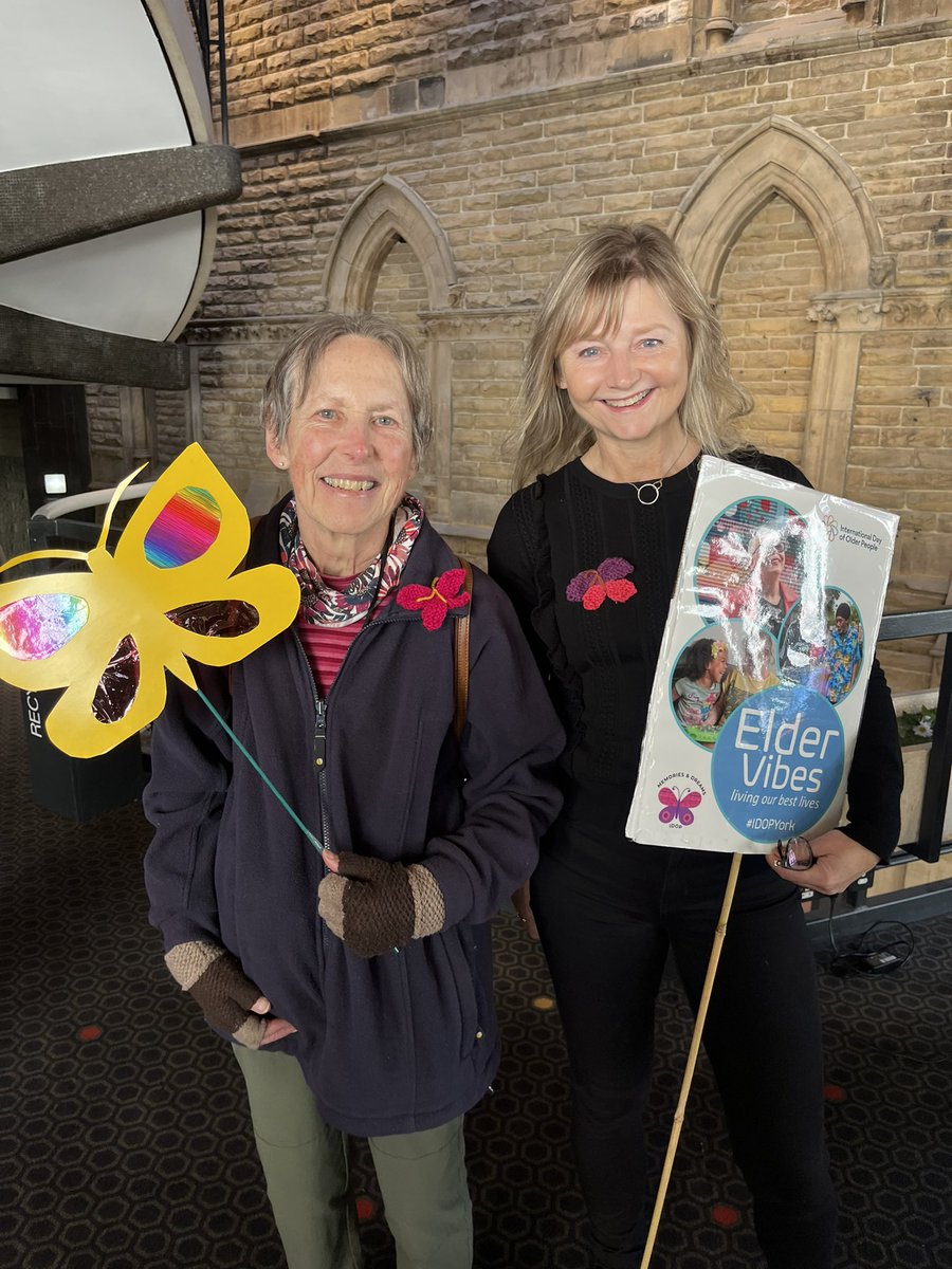 Member of the York Parkinsons Group, Isobel Thomson tells us why she is here today. 
 
“To take part in the parade and wave a butterfly banner. It sounded like fun. People enjoying themselves always makes an impact and I’ve met some new people.”