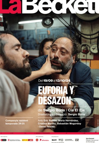 Marc__Pineda's tweet image. "Euforia y desazón" a la @salabeckett, un muntatge molt particular, molt dur però amb un humor molt cínic, sobre cinc perdedors, uns personatges disfuncionals i força estranys, que es mouen pels marges de la societat i que comparteixen vida en una antiga acadèmia per a adults...
