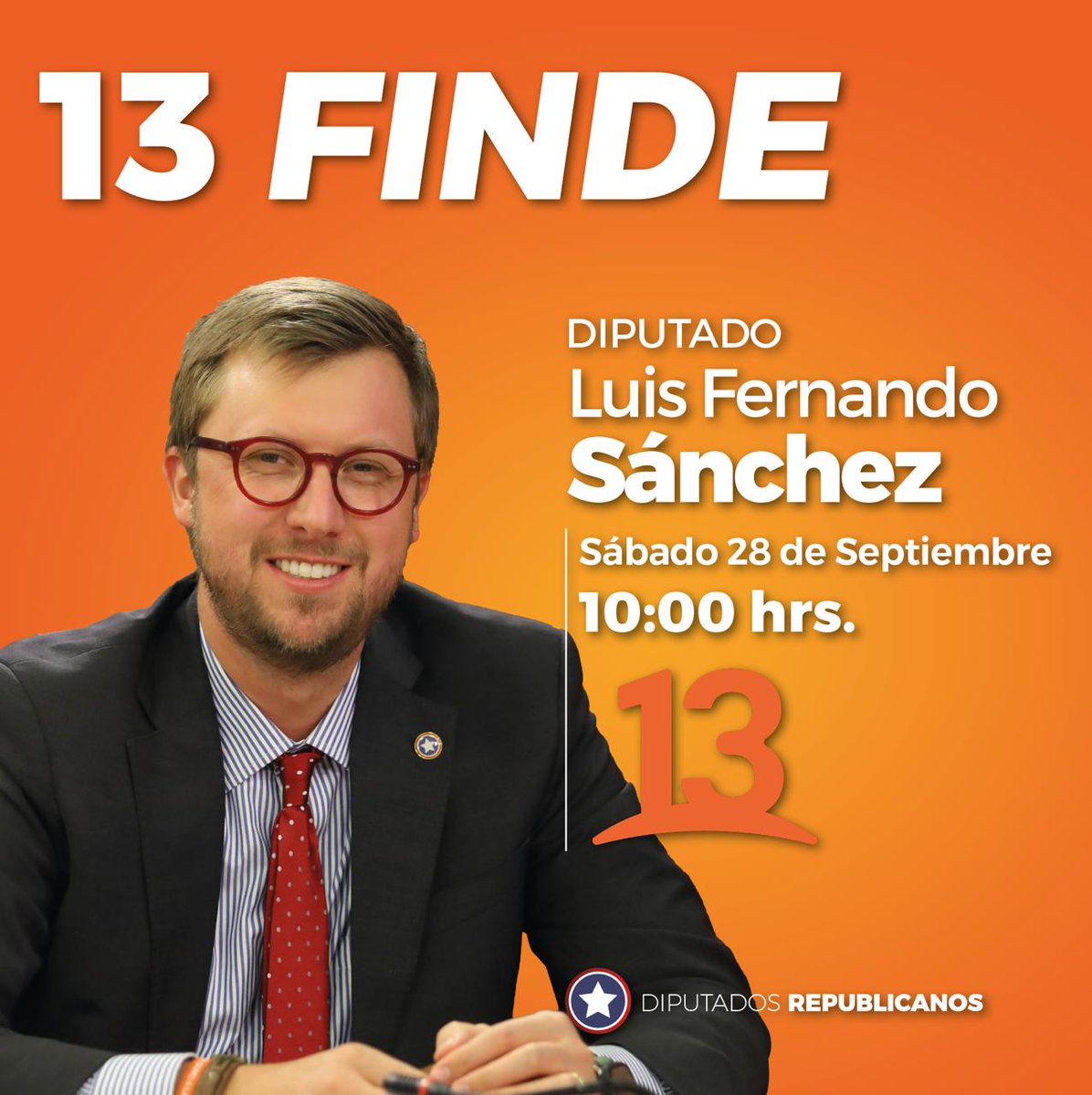 DipRepublicanos's tweet photo. ➡️NO TE PIERDAS⬅️

📌 A nuestro Jefe de Bancada @sanchezdiputado quien estará hoy desde las 10:00 hrs en #13Finde de @canal13 donde debatirá sobre los principales temas de la contingencia nacional👌

#BancadaRepublicana https://t.co/gKFOsYe7sf