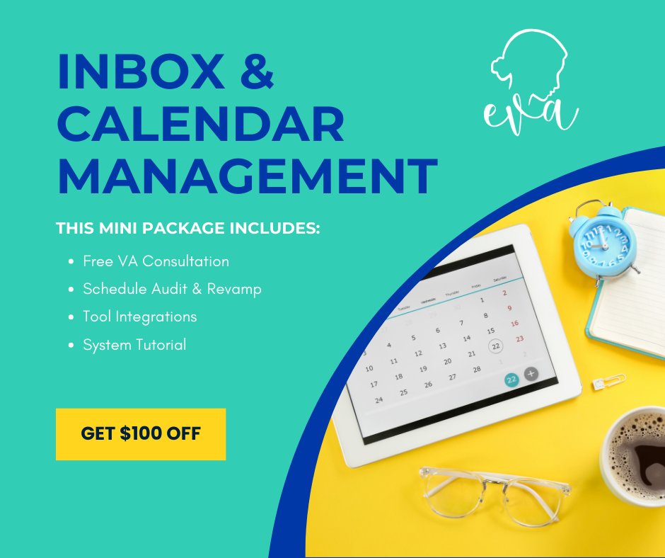 📧 Inbox Chaos? 🗓️ Calendar Confusion? Say goodbye to the overwhelm with our new Mini Package!  Get on the waitlist and get a $100 off bonus!  zurl.co/byYg  #DigitalOrganization #ProductivityTips #VirtualAssistant #EliteVA