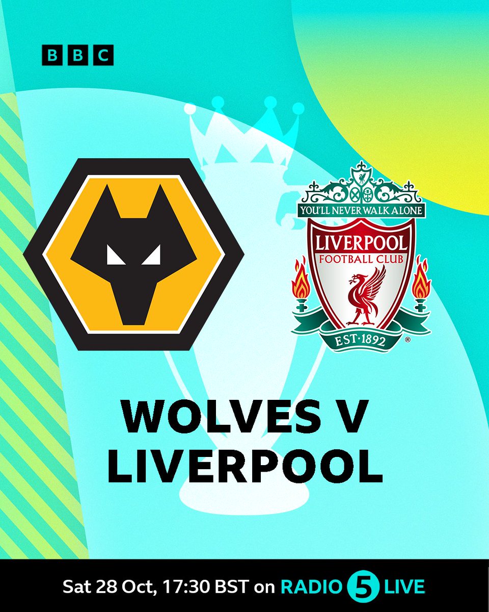 BBC 5 Live Sport (@5livesport) on Twitter photo We're underway at the Molineux 🏟️
🐺 Wolves are in search of their first Premier League win of the season.
🔴 Liverpool have the chance to go to the top of the table.
Join <a href="/bbcjohnmurray/">John Murray</a> & <a href="/AndyReidXI/">Andy Reid</a> on <a href="/BBCSounds/">BBC Sounds</a> 📲 bbc.co.uk/5live
#BBCFootball #WOLLIV We're underway at the Molineux 🏟️
🐺 Wolves are in search of their first Premier League win of the season.
🔴 Liverpool have the chance to go to the top of the table.
Join <a href="/bbcjohnmurray/">John Murray</a> & <a href="/AndyReidXI/">Andy Reid</a> on <a href="/BBCSounds/">BBC Sounds</a> 📲 bbc.co.uk/5live
#BBCFootball #WOLLIV