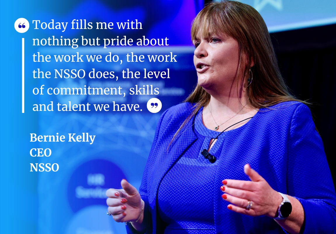 NSSO_ie's tweet photo. Our CEO Bernie Kelly addressing staff at our annual Employee Excellence Awards yesterday.
#SharedServicesIRL #PeopleFirst https://t.co/iAafJV39Zy