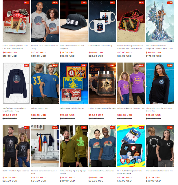Flash Sales at <a href="/BethesdaGear/">Official Bethesda Gear</a> up to 60% off on selected items

gear.bethesda.net/collections/sa…

#bethesdagear #bethesda #fallout #falloutseries #vaultboy #pipboy #falloutnewvegas #fallout4 #doom #starfield #doometernal #elderscolls #skyrim #haloween