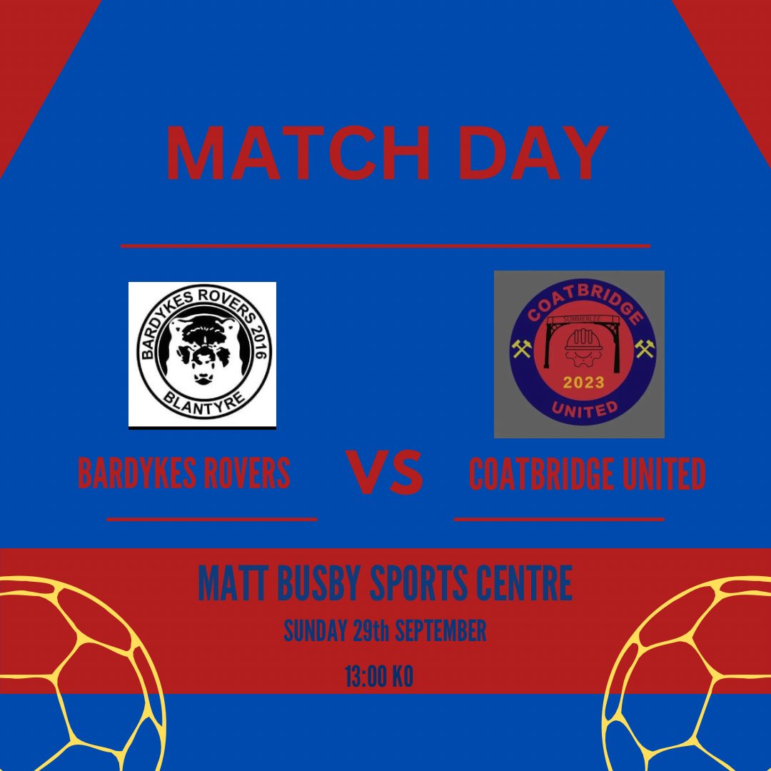 afc_united25060's tweet photo. ๐ต๐ดSundays Matchday at Matt Busby! ๐
๐ Bardykes Rovers
๐ #CandAAFL
โ 13:00
๐ 29/09/2024
๐ Matt Busby Sports Centre
#cbunited| #CBAFCโ๏ธ
Thanks to
The Old Post Office Coatbridge
Vivi Ristorante Pizzeria Airdrie
Jigsaw Blinds
CJ Stone Ltd
11 SPICES https://t.co/Yuqo6iZE9q