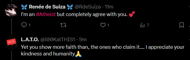 RdeSuiza's tweet photo. Unless one knows me really well, I'm not easily being moved, but this one truly touched me.😳
#Religion #ControlOfTheMasses #Control #Atheism #Hinduism #Taoism #Buddhism #Christianity #Islam #God #Faith #Church #Temple #Mosque #Prayer #Spirituality #Atheism #Spiritual https://t.co/fEDHhTSgXV