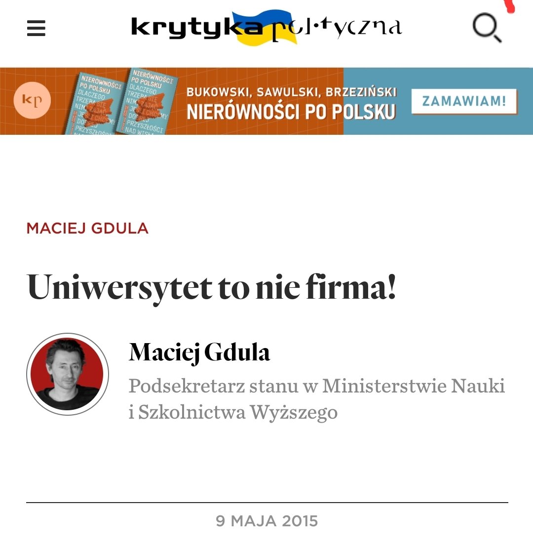 Od 24 godzin dobrzy polscy naukowcy, m.in.  <a href="/JemielniakD/">Dariusz Jemielniak</a> <a href="/Przegaa/">Aʟᴇᴋꜱᴀɴᴅʀᴀ ᴘʀᴢᴇɢᴀʟɪɴꜱᴋᴀ</a>  i dobrzy dziennikarze <a href="/annawitten/">anna wittenberg</a> i <a href="/boleslawbreczko/">Bolesław Breczko</a> oraz notki społeczności wyjaśniają <a href="/m_gdula/">Maciej Gdula</a>, dlaczego chyba nie ma racji ws <a href="/IDEAS_NCBR/">IDEAS NCBR</a>, ale odnotować trzeba, że 9 lat temu wyjaśnił się sam