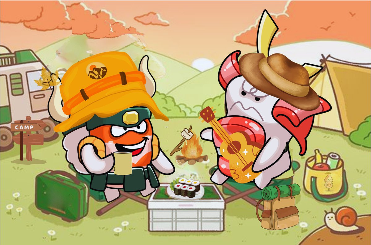 SSS_HQ's tweet photo. * Kaname and Tashiaki just vibin' in the camping life 🍣🔥 — looks fun, huh? https://t.co/Md2uADjufn