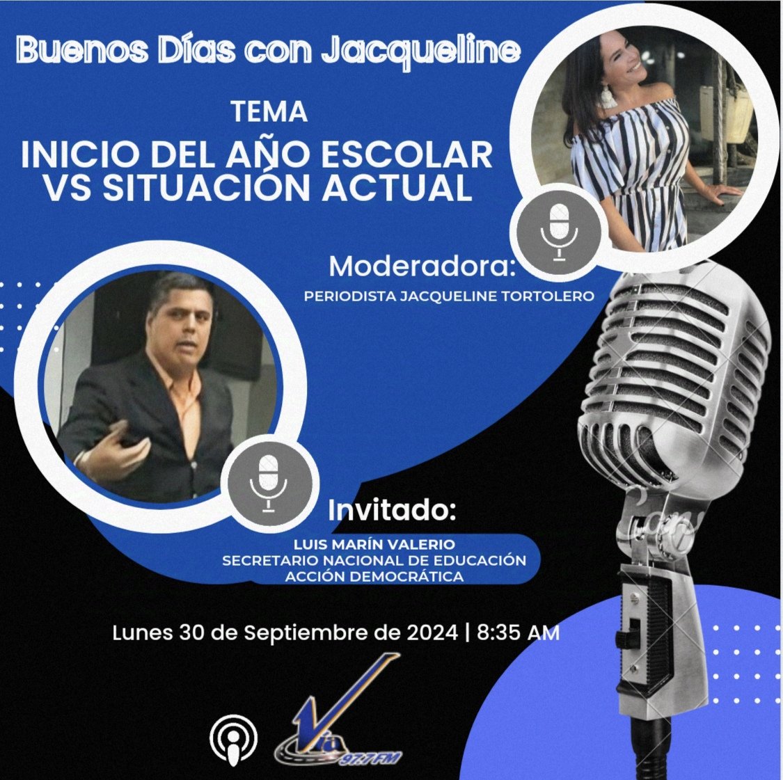 Los invitamos a escuchar al secretario nacional de Educación, Luis Marín Valerio, quien abordará todos estos temas en su entrevista en el programa "Buenos Días Jacqueline". 

No te lo pierdas en vivo por esviafm.com