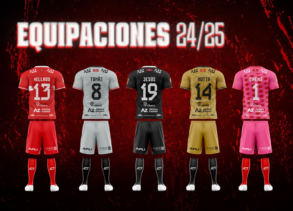 JimbeeCartagena's tweet photo. 👕🍈 𝗘𝗾𝘂𝗶𝗽𝗮𝗰𝗶𝗼𝗻𝗲𝘀 𝟮𝟰/𝟮𝟱 🍈👕

⚔️🇩🇰 Con estas pieles defenderemos Cartagena por toda España🇪🇸 y también Europa🇪🇺

🔜🛍️ Próximamente información sobre la venta

🎟️💪🏼 Disfruta en directo de las equipaciones (y del fútbol sala😆) abonándote en https://t.co/W6RcyerDlr https://t.co/ZabxVGCQsu
