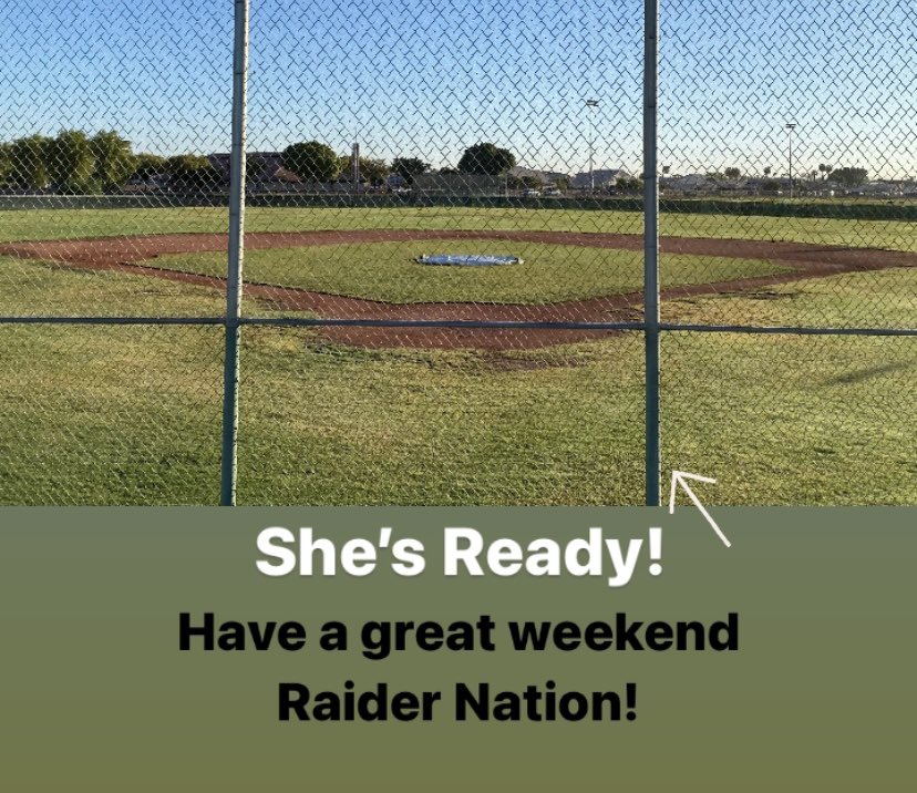 🚨NEXT week the fun begins! 
🟡Inter-squad games
🟡Must be cleared to be on the field!
🟡Full baseball gear! Raiders gear if you have it!
🟡Tues and Wed 3-5pm
🟡Bring Water
Spring training (Sept.) is over and Fall intersquad games begin! 
#WelcometoOctober 🎃