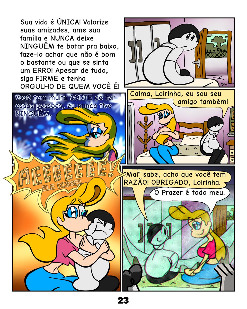 Naldimar88's tweet photo. (Página 23)
Um dia na vida de Naldimar estrelando Carlim e Jean em: A Babá
A VIGÉSIMA SEGUNDA página do quadrinho de despedida da @pamela_bellfor 🥺🥺
#NGBR360 #quadrinhosbrasileiros #PamelaBellfort #umdianavidadenaldimar #comics #indiecomics #quadrinhosindie #UDVN https://t.co/IAUM5lGSkp