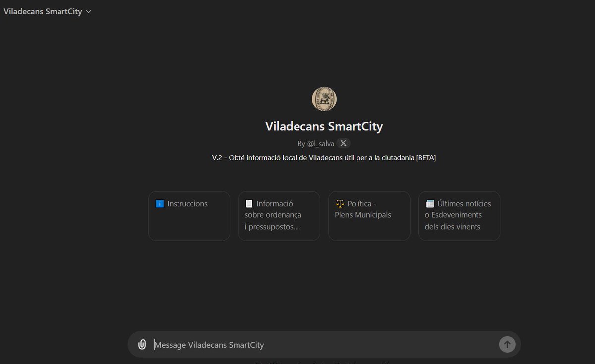 👋 Et presento a "Little Carles": 
l’assistent digital personalitzat per consultar informació de Viladecans que normalment no és fàcil trobar.

En aquesta versió de Little Carles és un GPT dissenyat específicament per ajudar als ciutadans de Viladecans en tot allò que necessiten