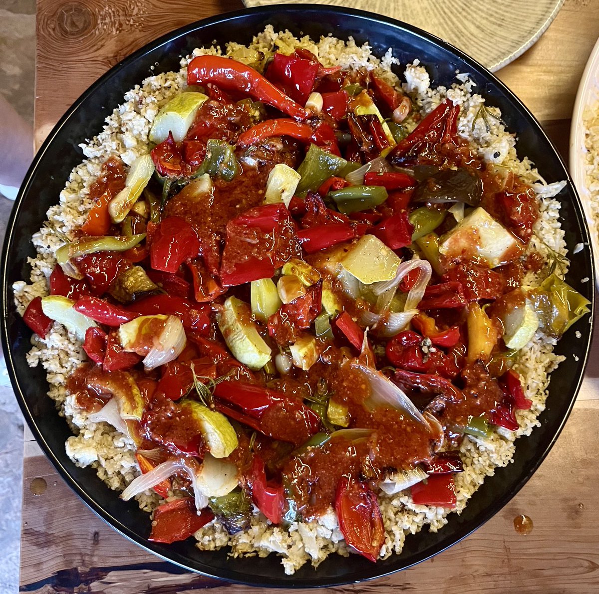 Delicious roasted cauliflower rice on a Turkish low carb retreat with ⁦<a href="/grahamsphillips/">Graham Phillips: The Pharmacist Who Gave Up Drugs</a>⁩ All food by the brilliant ⁦<a href="/KatieCaldesi/">Katie Caldesi</a>⁩ and ⁦<a href="/MrCaldesi/">Giancarlo Caldesi</a>⁩ 😊 I love it here !!!