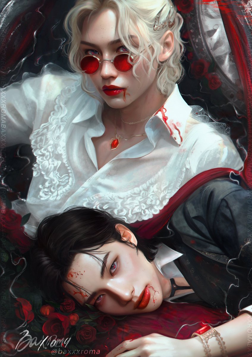 baxxxroma's tweet image. 🩸 interview with vampire

#felix #hyunjin
#hyunlix 
#Straykidsfanart