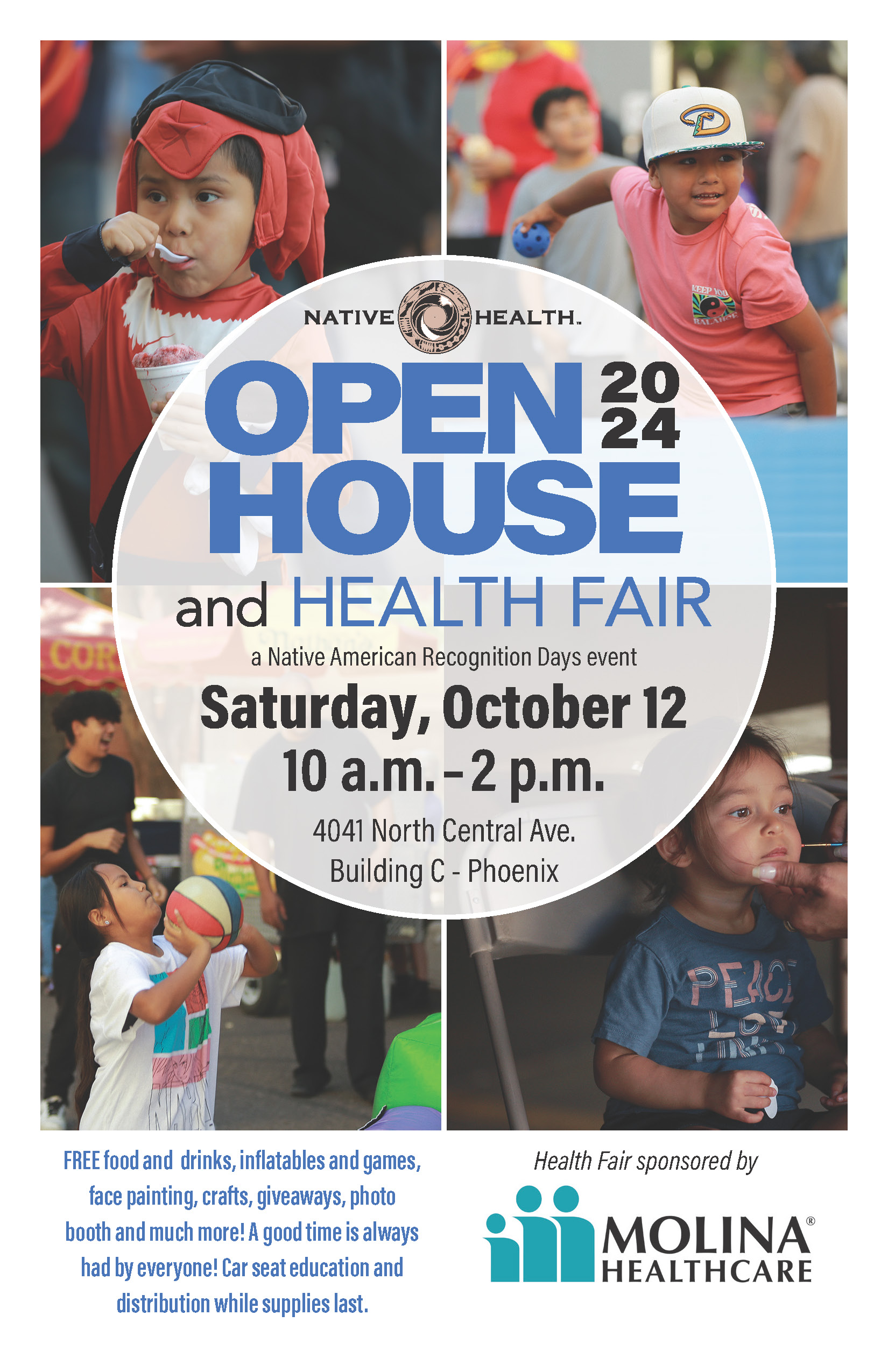 Raising Special Kids on X Native Health hosts an Open House and Health Fair on Saturday October 12 from 10am 2pm at 4041 N Central Ave. Building C in Phoenix. Enjoy free food