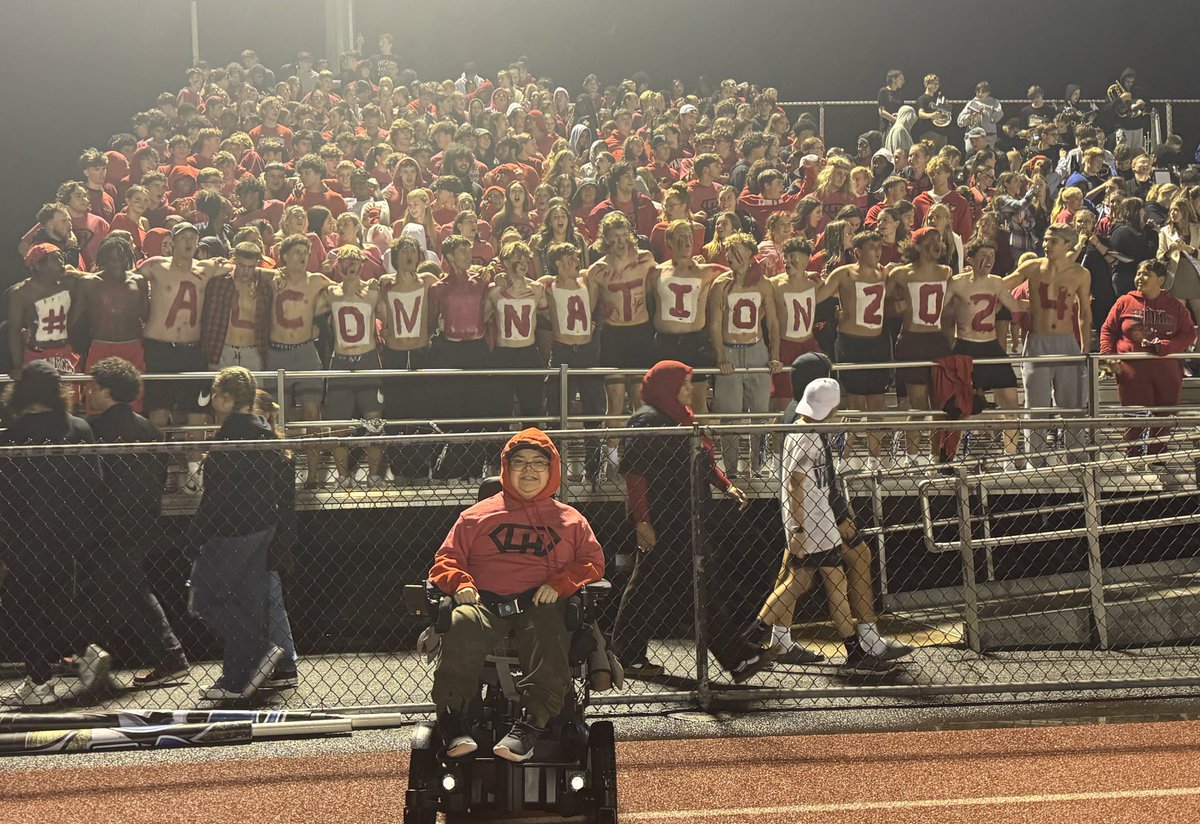 Thank you FALCON NATION. Tremendous student turnout in support of Levi and the CC Falcons. Zoom in to spot multiple members of the Homecoming Court joining in on the fun. Falcon Nation Proud.