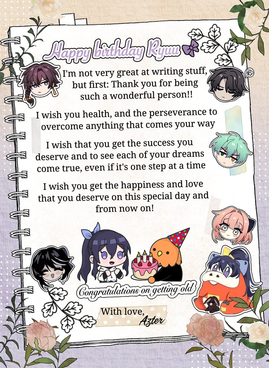 MY LIFE FOR THE RYUU!! /ref
#HappyBirthdayRyuu