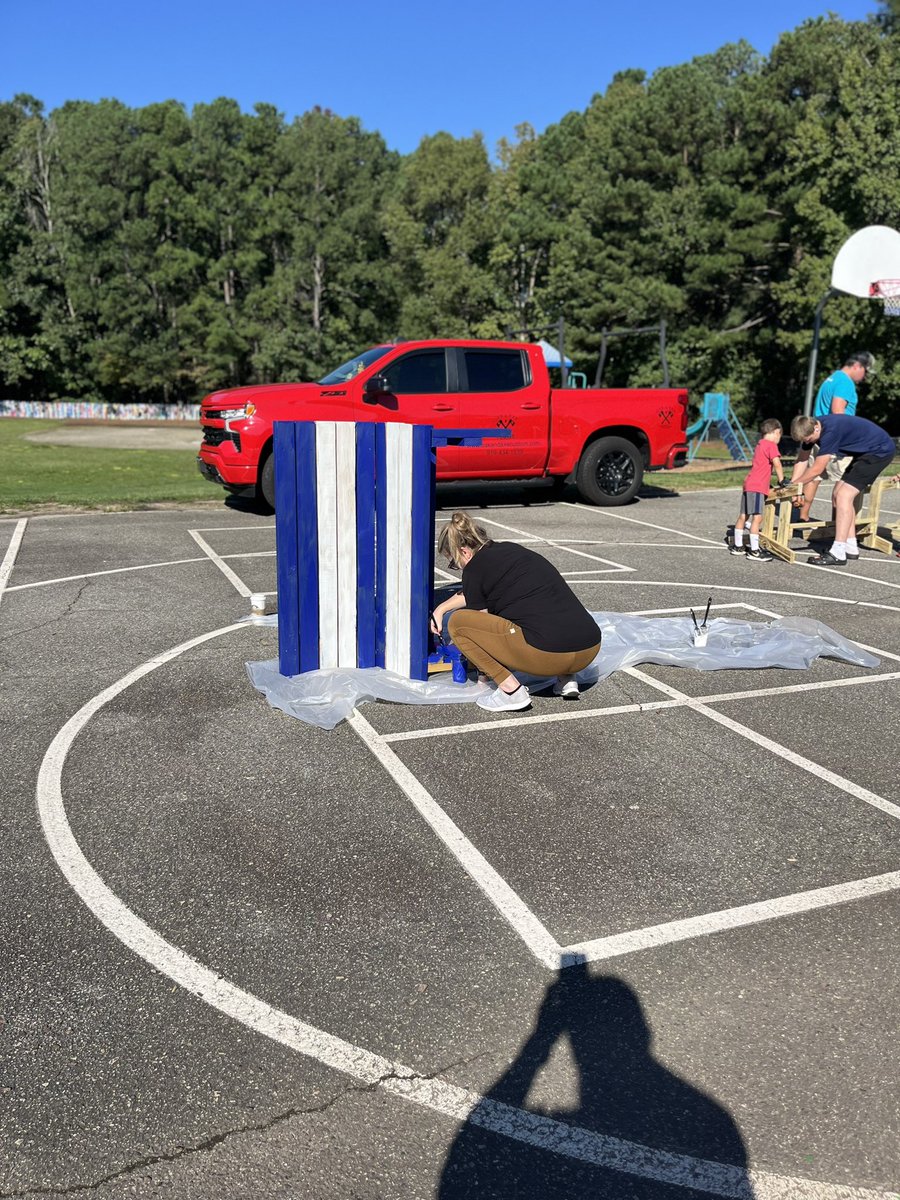 What an amazing day building benches, painting, and building our fairy garden at BES!