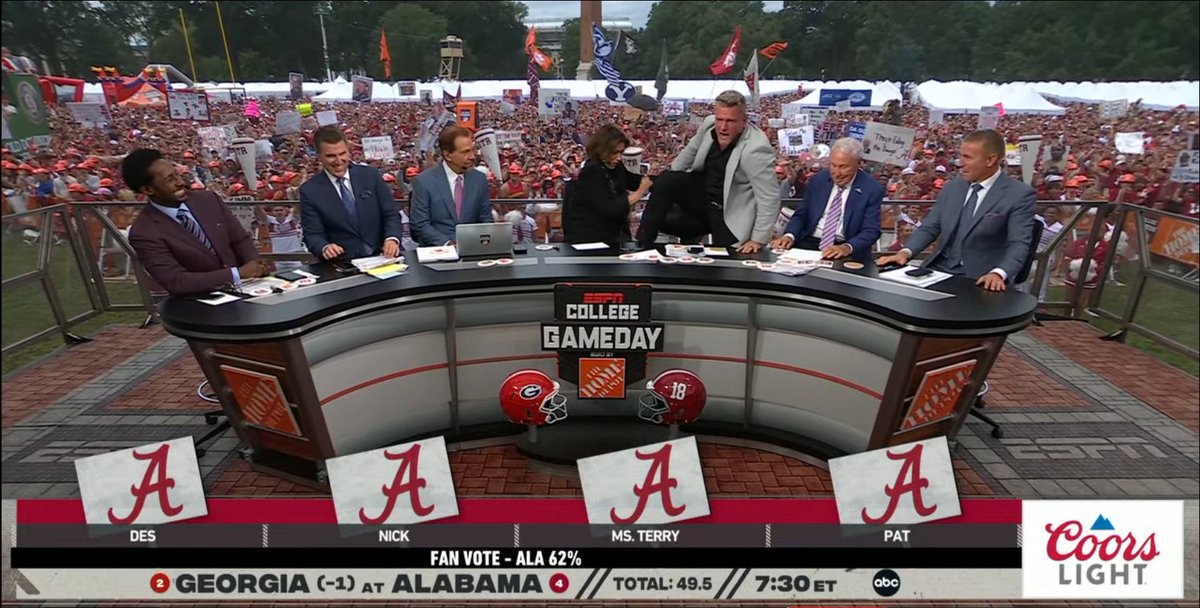 Clean sweep for Alabama over Georgia on College Gameday