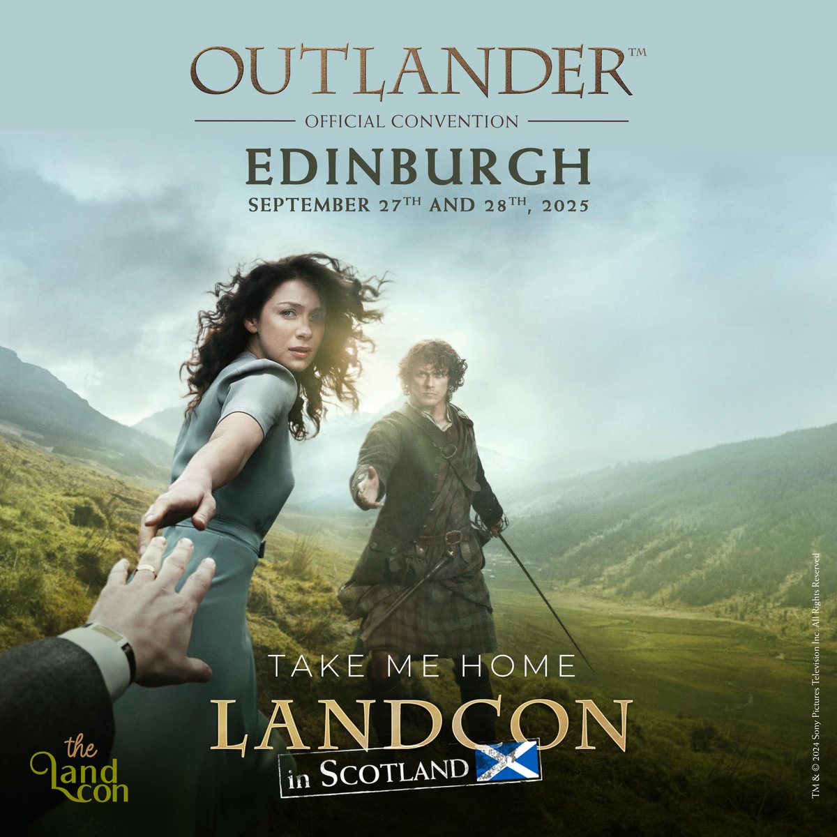 🏴󠁧󠁢󠁳󠁣󠁴󠁿 Grab your passports, #LandCon is moving to the Highlanders’ homeland !

You’ve been asking for it, and we heard you ! "Land Con in Scotland" will take place on September 27th and 28th 2025… in Edinburgh !
▶️ Info : thelandcon.com/land-con-in-sc…
#outlander #tlcis #landconinscotland