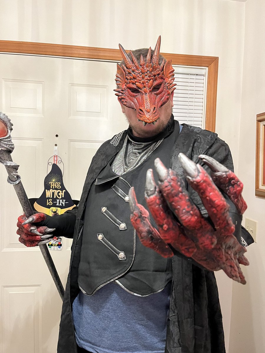 Not a dragon from the Dragon Boat races, but we live with a Dragon. This is our hoobro!! He is fearsome in his Dungeons and Dragons.  #ZZST