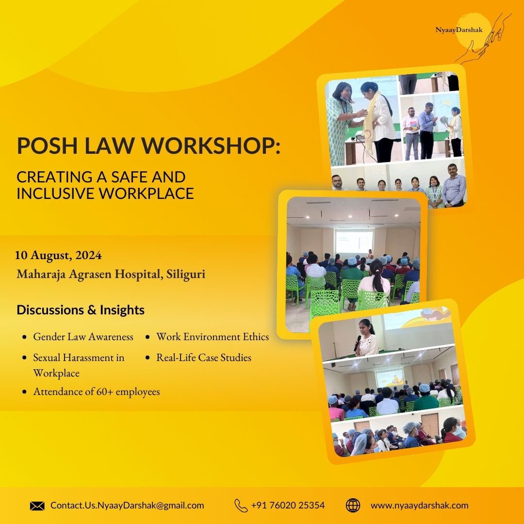 NyaayDarshak's tweet photo. The 1-day workshop highlighted NyaayDarshak’s goal of promoting gender rights awareness for all. It was stressed that each case of sexual harassment is unique, and just because an experience may not fit neatly within legal definitions doesn’t mean it wasn’t deeply troubling. https://t.co/jC4Tf1TVpl
