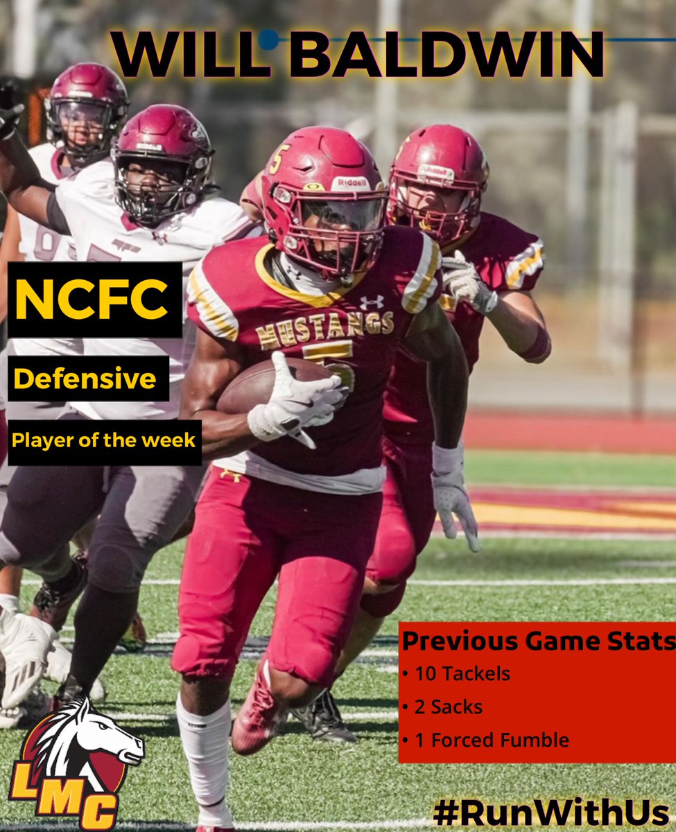 Big congrats to Will Baldwin. 23-24 All Conference DB om earning the Northern California Football Conference Defensive Player of the Week for Week 3. Link: ncfcfootball.com/sports/fball/2…