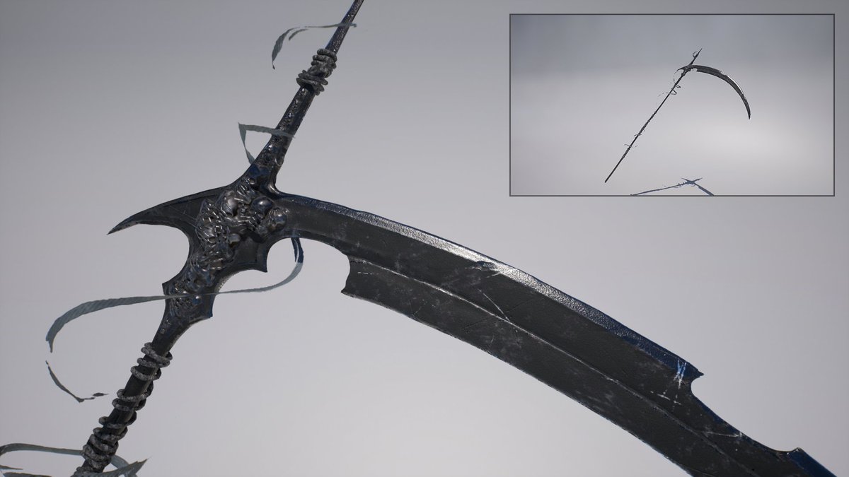 Finished modeling the black scythe of the Ghostrei (ghost ghost 👻)