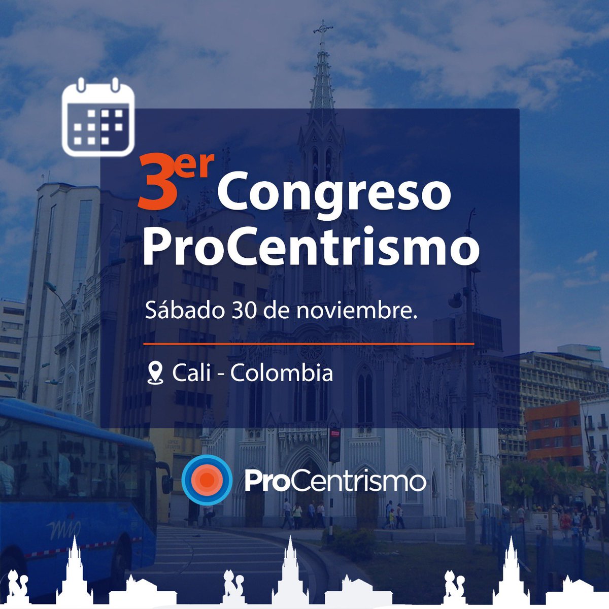 ProCentrismo (@procentrismo) on Twitter photo 📣 Alerta 📣
Primicia de <a href="/ProCentrismo/">ProCentrismo</a>
Nuestro tercer Congreso “Reconstruyendo a Colombia de cara al 2026” será el próximo sábado 30 de noviembre en Cali.
Pronto les iremos contando sobre los eventos que tendremos, speakers y el registro para asistencia.
¡Los esperamos! 📣 Alerta 📣
Primicia de <a href="/ProCentrismo/">ProCentrismo</a>
Nuestro tercer Congreso “Reconstruyendo a Colombia de cara al 2026” será el próximo sábado 30 de noviembre en Cali.
Pronto les iremos contando sobre los eventos que tendremos, speakers y el registro para asistencia.
¡Los esperamos!