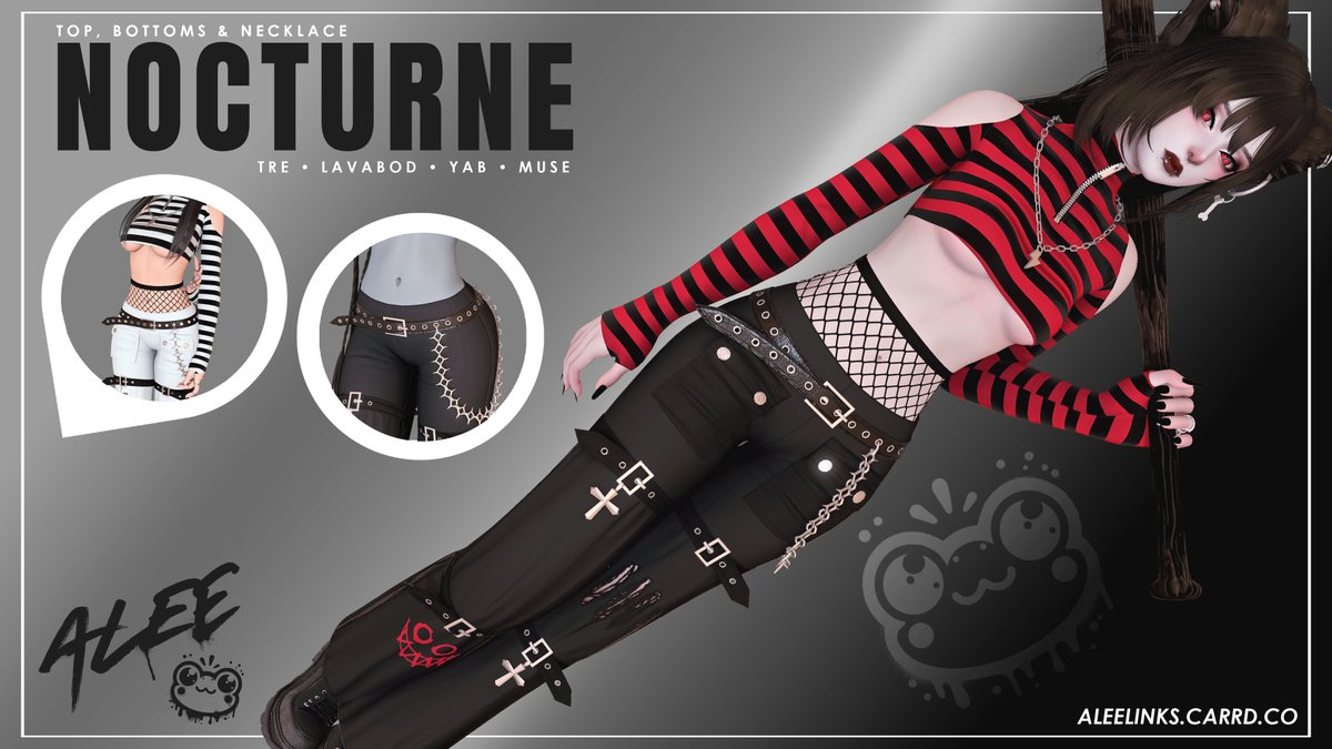 aleegalvus's tweet photo. September's last release, NOCTURNE, is here! ❤️
You can grab it on my platforms - links in b!o or the main preview!
Dual dye channels, a few toggles, usual bodies!

More previews in replies!

#aleemods https://t.co/4WgR5GSXB4