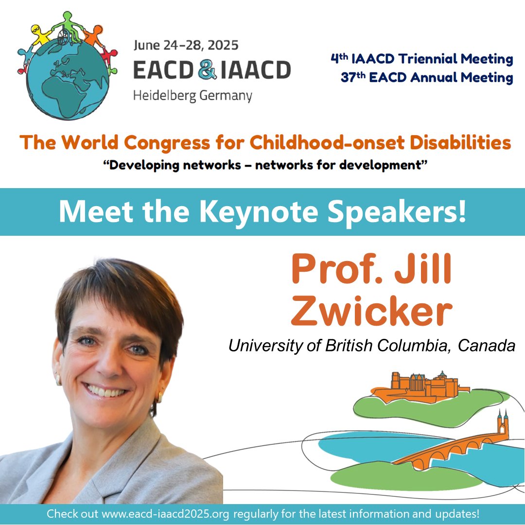 EACD / IAACD Heidelberg 2025 (@eacd2025) on Twitter photo Introducing our Keynote Speakers: Prof. Jill Zwicker – The University of British Columbia, Canada.
Dr. Zwicker’s research program is focused on brain development and motor impairment throughout childhood. <a href="/jillzwicker/">Dr. Jill Zwicker</a> <a href="/UBC/">University of British Columbia</a> <a href="/EACDtweet/">European Academy of Childhood-onset Disability</a> <a href="/IAACDtweets/">IAACD</a> Introducing our Keynote Speakers: Prof. Jill Zwicker – The University of British Columbia, Canada.
Dr. Zwicker’s research program is focused on brain development and motor impairment throughout childhood. <a href="/jillzwicker/">Dr. Jill Zwicker</a> <a href="/UBC/">University of British Columbia</a> <a href="/EACDtweet/">European Academy of Childhood-onset Disability</a> <a href="/IAACDtweets/">IAACD</a>