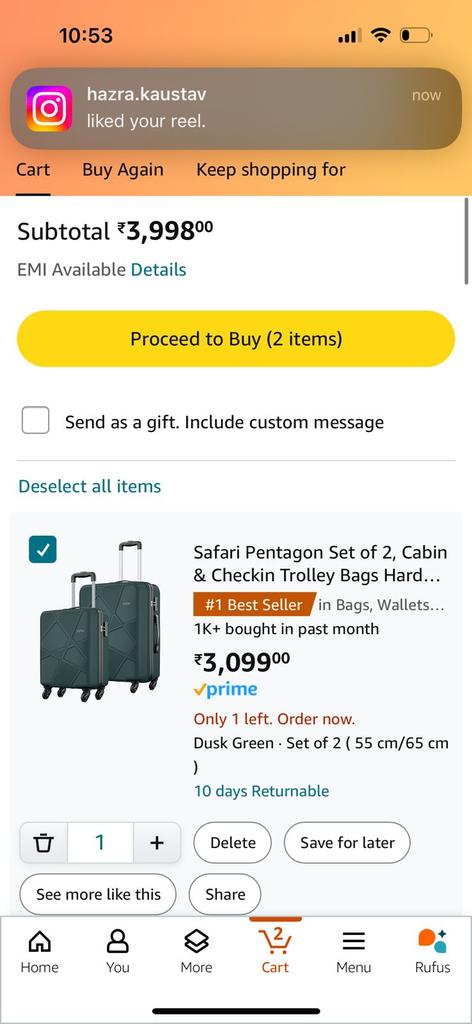 Prerna16__'s tweet photo. @amazonIN Just placed my festive orders! Let the fun begin!  
#AmazonGreatIndianFestival #TaiyaariKaTyohaar https://t.co/7mHjjsCJlW