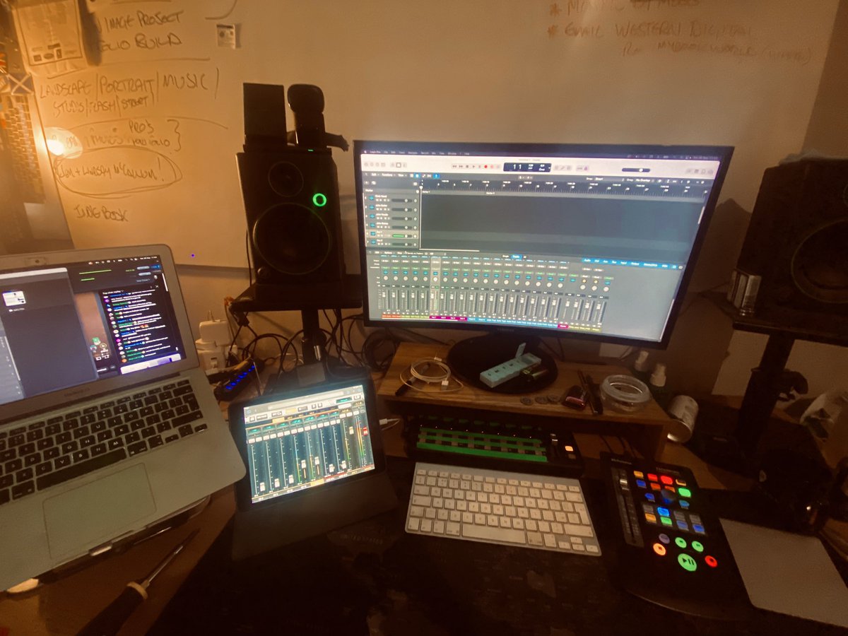 Some free therapy rerouting and cabling the set up. Back able to record and edit again. Quite a sweet set up