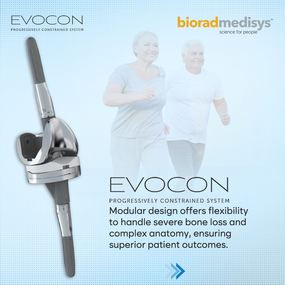 biorad_medisys's tweet photo. Revision knee surgeries are essential for successful replacements, and the EVOCON Revision Knee System ensures optimal outcomes. Its innovative design enhances stability, boosts durability, and reduces complications, making it a reliable choice for surgeons

#bioradmedisys https://t.co/viGhFBxw3R